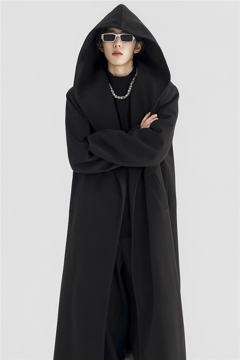 高品质403-DY102-P140控188长款巫师斗篷连帽毛呢大衣男,男装毛呢大衣,星座403（原603-1）