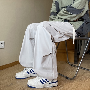 裤子男高街潮ins潮牌设计感直筒休闲长裤春秋潮流韩版K619-P43图片