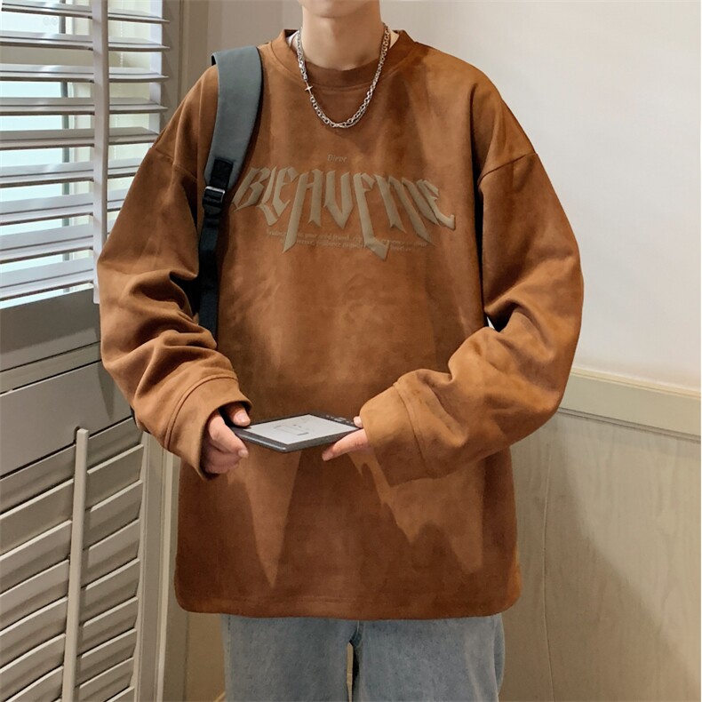 2024秋季麂皮绒重磅圆领卫衣904-WY01-P60，男装卫衣，星座904