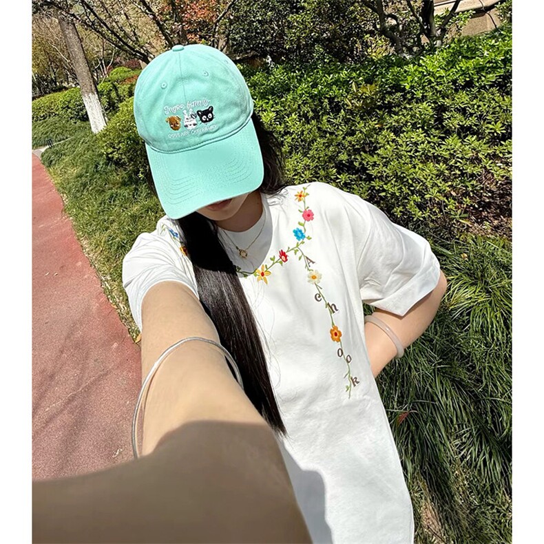 万针全刺绣工艺抖音得物高品质260克重磅纯棉双纱美式高街短袖T恤,男装T恤,电商A486