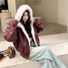 新品数据好安可拉红皮夹棉外套棉服2C273-1050-P205-K328，女装棉衣/棉服，2C273