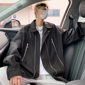 F373 P52男生秋装新中式潮牛仔外套男复古宽松水洗图片