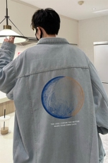 牛仔夹克男大码牛仔外套男茄克NJ77330-P60加绒款-P75，男装夹克，电商A040
