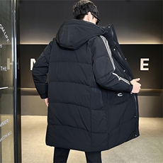 羽绒服男冬款连帽中长款保暖外套标50白鸭绒上衣B317/6127/P275，男装羽绒服，电商B317