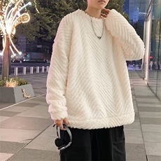毛毛卫衣男韩版潮流冬季保暖2023新款ins宽松百搭外套WB146-P43，男装卫衣，星座412-3