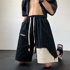 美式短裤男士夏季破洞拼接五分痞帅大码宽松休闲短裤XK8053-P40，男装牛仔裤，星座1001-1