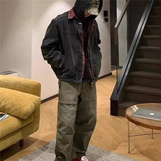 W9258-P80网图现货春季新款美式牛仔外套水洗做旧工装夹克潮，男装工装外套，星座1608-2