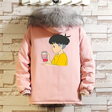 MM48200-P130冬季大毛领衣男士大码加厚袄男服砖墙，男装棉衣，电商A040A