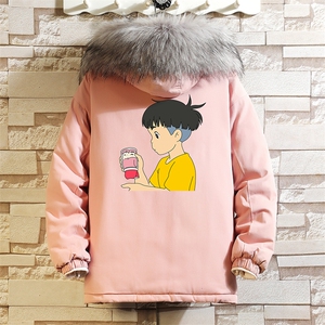 MM48200-P130 冬季大毛领衣男士大码加厚袄男服 砖墙图片