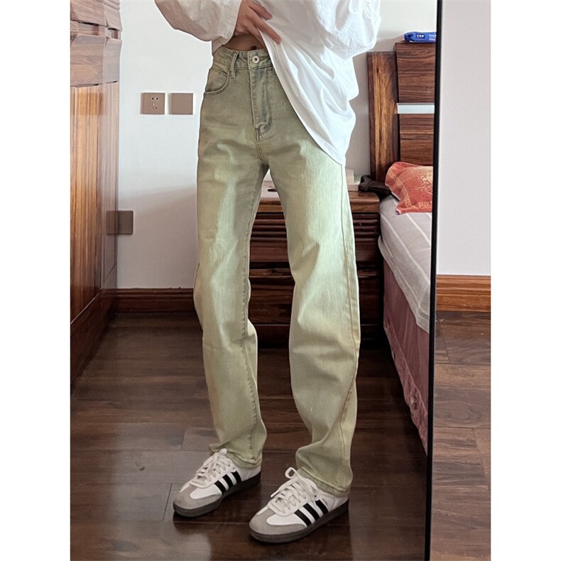 【有货】黄泥色517弯刀牛仔裤男修身直筒vibe微喇裤9062LL-特P45,男装牛仔裤,星座1007（原301D）