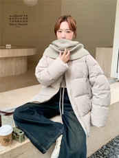 2025现货针织围巾韩系羽绒服210-3292-P300-K448短款白鸭绒，女装羽绒服，浙宝210（原浙宝191）