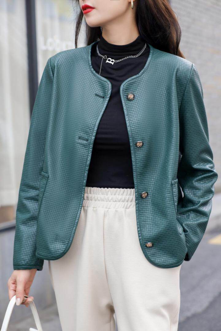 秋冬季彩色皮衣，女装皮衣，倾爽