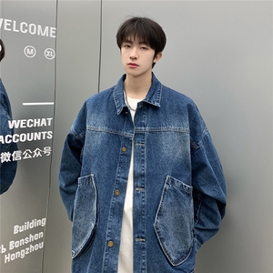 2025新款男士水洗工装牛仔夹克立体口袋潮流外套上衣 N9002/P105图片