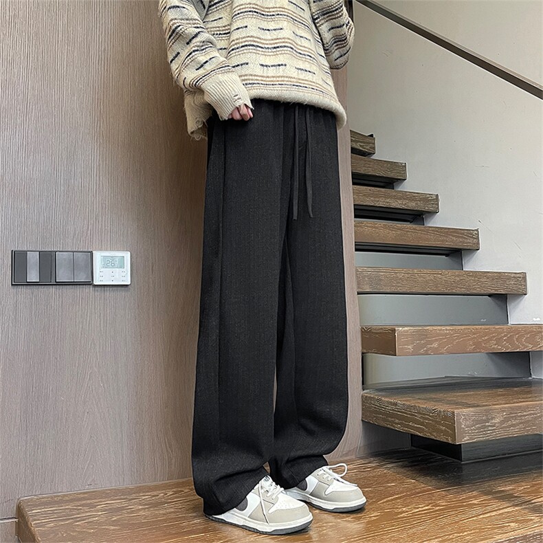YK86115-P40加绒P46人棉%氨纶3%涤纶72%秋冬新款直筒卫裤男,男装休闲裤,电商A086-1