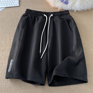 夏季纯色短裤男吸汗透气潮牌宽松休闲运动五分时尚裤子K22322-P22图片