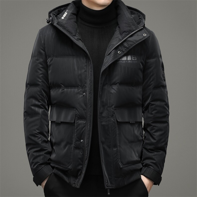 中年连帽羽绒服男冬季中年爸爸2023冬装休闲款外套YLL21070-P305，男装羽绒服，电商B212（原钱塘6029）