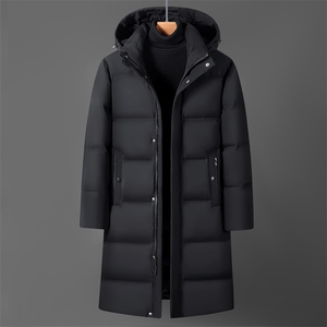 羽绒服冬季中长款连帽极寒保暖加厚加长大码外套6809-P180298图片