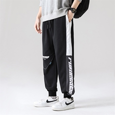 7XL-M休闲运动卫裤男2023春季新款加肥加大码长裤休闲裤束脚裤潮，男装休闲裤，钱塘717(原712)