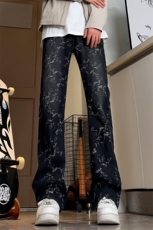 B221美式ins高街小众提花休闲直筒牛仔裤LK24225-特P48控78.88，男装牛仔裤，电商B221