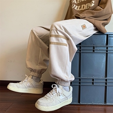 港风麂皮绒休闲裤男宽松拖地束脚裤卫裤XZ214-8KP619P45，男装休闲裤，星座1204-3