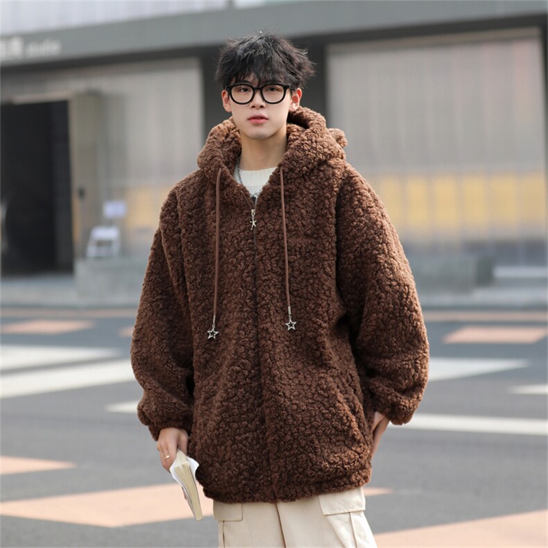 Wt2071-P65美式摇粒绒重磅小兔宽松型外套,男装夹克,星座1501-1