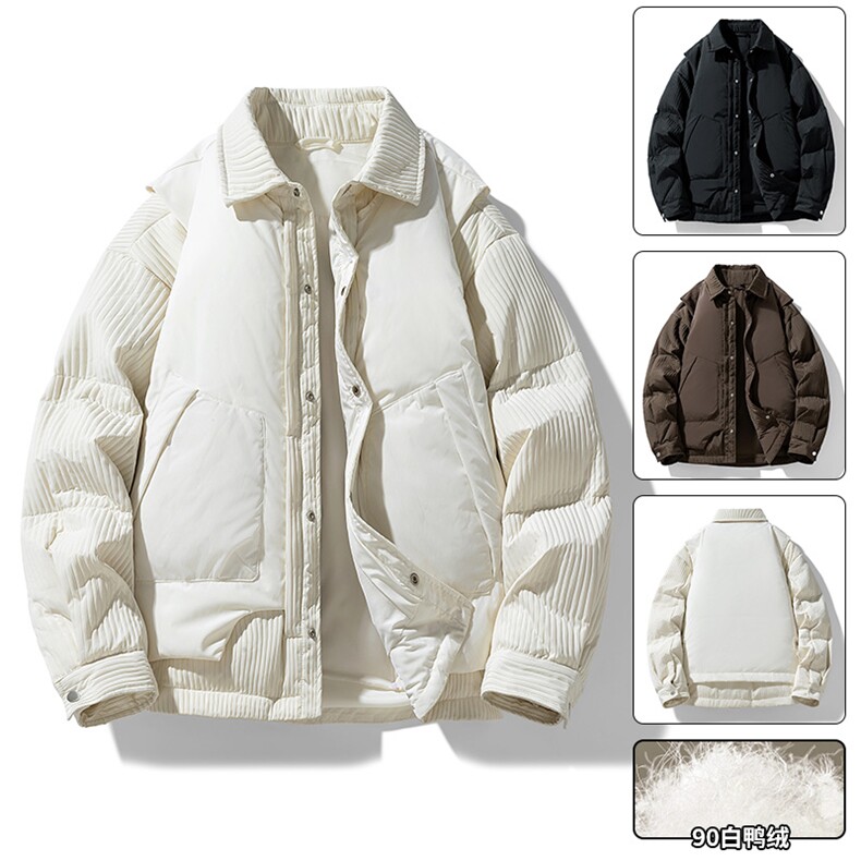 新标90白鸭绒两件装羽绒服（羽绒外套一件羽绒马甲）外潮新款,男装羽绒服,星座210-5(原414-2)