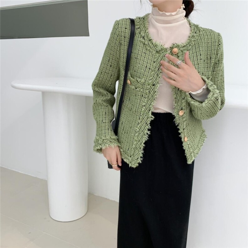 【现货】韩系洋气绿色小香风外套，其它，NIY