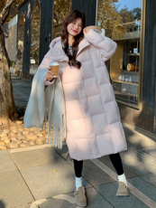 2025现货主推90绒长款羽绒服210-F6356-p415-598有帽不可拆，女装羽绒服，浙宝210（原浙宝191）