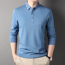 CE2669钱塘2020-2春秋薄款时尚休闲百搭中年男士长袖T恤P55，男装T恤，钱塘207-2