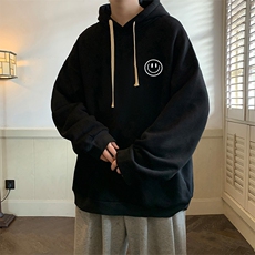 纯棉连帽卫衣男大码运动帽衫宽松薄WY2224-P35加绒款-P40，男装卫衣，电商A040