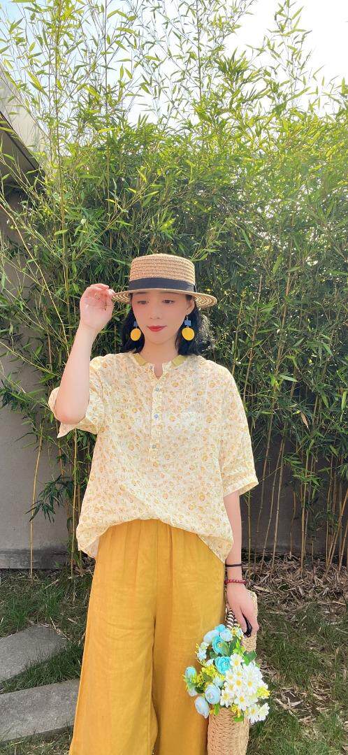 纯苎连衣裙小衫裤子裙子衬衣 时尚风 风淑女风休闲风，女装连衣裙，川哲