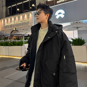 堆堆袖棉衣男冬季新款港风宽松连帽棉服MF9006-P95图片