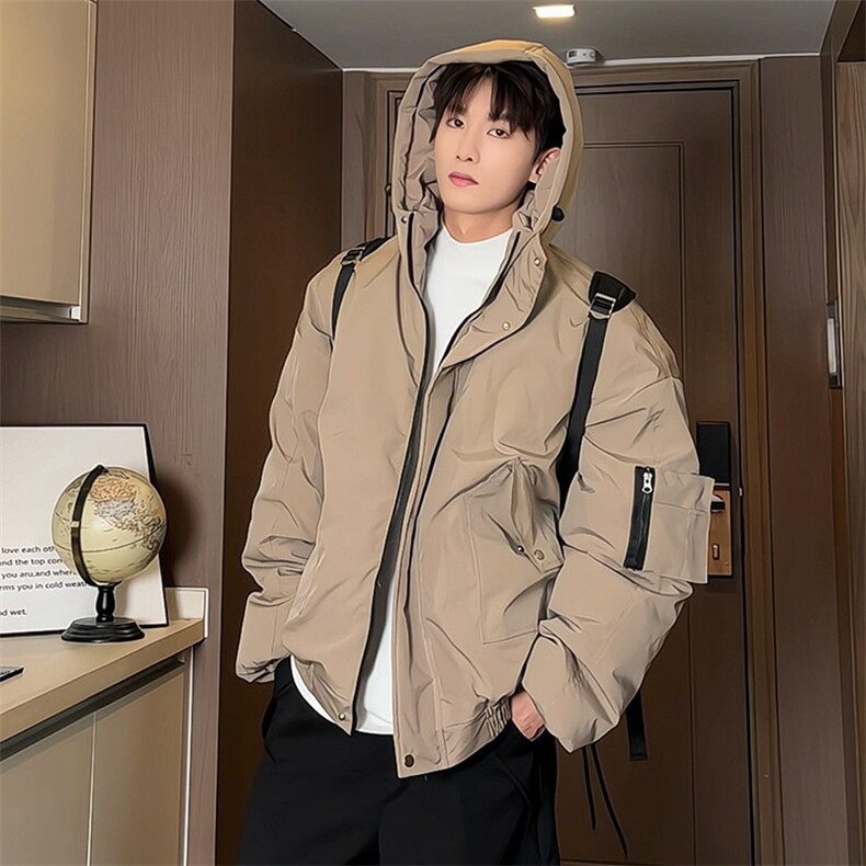棉衣男ins潮牌潮流宽松休闲百搭棉服连帽复古棉袄MF1003-P100,男装棉衣,电商B381（原B382）