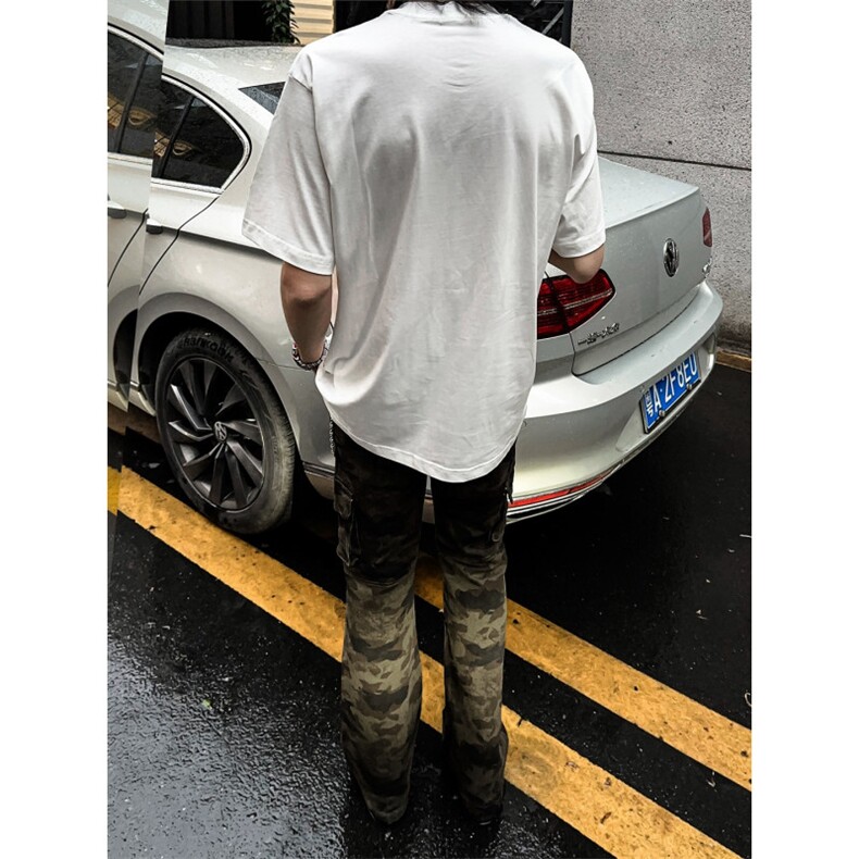 美式潮牌英文印花短袖宽松嘻哈男上衣外套D328-6T1106-P25,男装T恤,电商D328