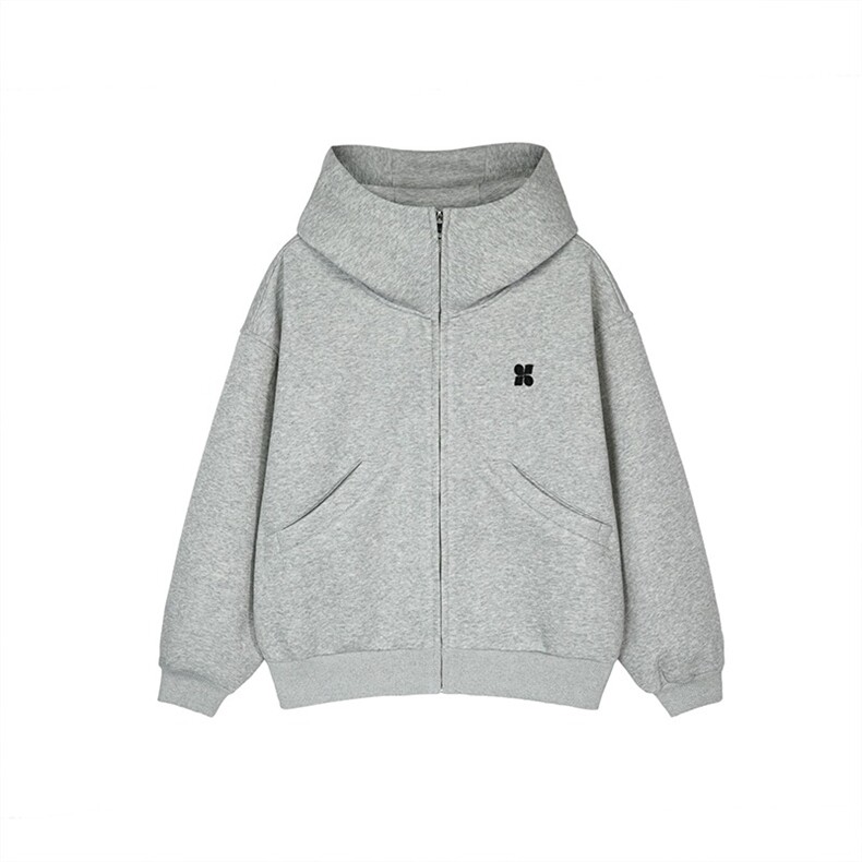 得物品质秋款男女连帽卫衣高领开衫刺绣外套夹克WY8304P68,男装夹克,星座1013-1