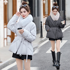 2025冬季新款狐狸毛收腰羽绒服90绒，女装羽绒服，维一诺（1D095）