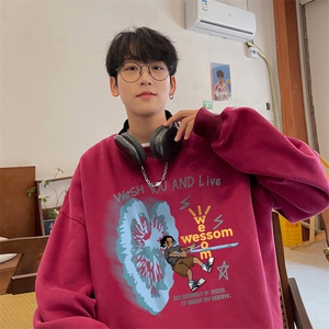 ！ 圆领卫衣男装港风长袖T恤男外套男WY242-特P23图片