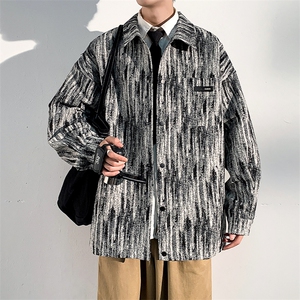 JK7302-P65春秋季新款现货扎染牛仔夹克男外套图片