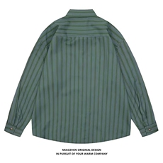 1506/Q3510/P37春秋季潮牌复古学院风条纹长袖衬衫ins情侣衬衣，男装衬衫，星座1506