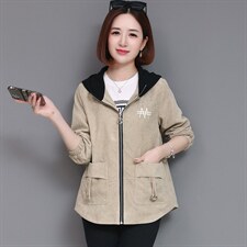 小香风灯芯绒外套女2024年秋季新款宽松50妈妈30岁40减龄短款风衣，女装短外套，姿萝菲