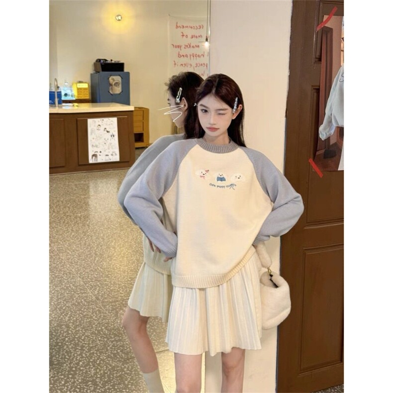 MM164-P65韩系软糯宽松毛衣女新款小个子百搭显瘦套头针织上衣,针织衫/毛衣,星座617A-2