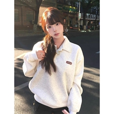 美式潮牌小众时髦高POLO衫翻领卫衣衬衫拼接层次感上衣，男装Polo衫，四季星座505