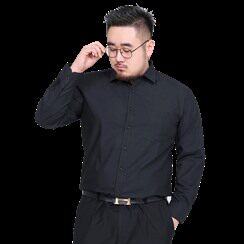S-8XL秋装男士长袖衬衫大码男装休闲宽松衬衣加肥加大加1558款P55，男装衬衫，星座802