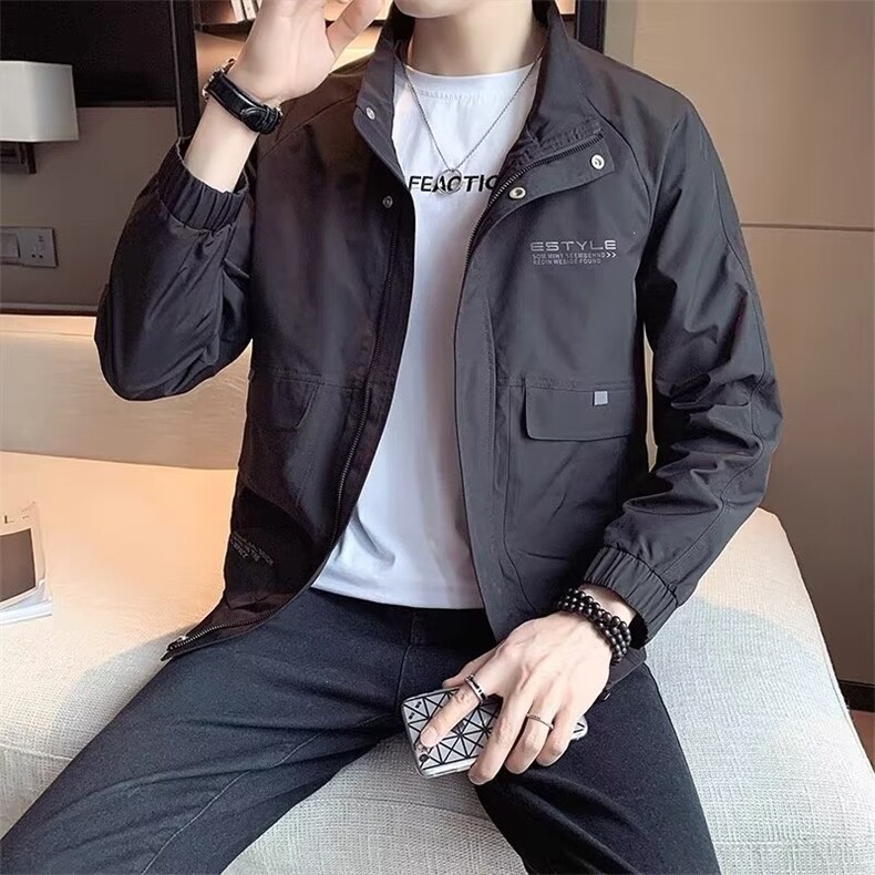 1506-1/JG071/P52翻领百搭休闲上衣潮牌修身棒球服男士夹克衫1,男装夹克,星座1506-1