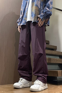 港风秋冬工装裤宽松休闲伞兵裤男K23326-P40控58图片
