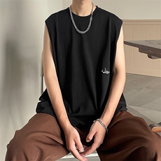 B225-T9209-P38-X49-全棉-刺绣美式坎肩背心ins高街宽松美式，男装背心/马甲，电商B225
