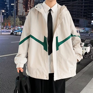 气质日系潮流原宿简约复合小牛津冲锋衣新款慵懒百搭ins流行时尚图片