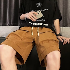 新款美式潮牌工装短裤男女夏季宽松休闲多口袋情侣五分裤CD11-P33，男装休闲裤，星座1008