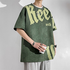 新款短袖男日系白墙夏季t恤休闲百搭印花圆领T恤男上衣TC3137-P35，男装T恤，星座717