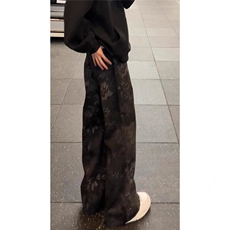 AK2069-P45美式复古高街微喇酷帅弯刀牛仔裤，女装休闲裤，星座617A-2